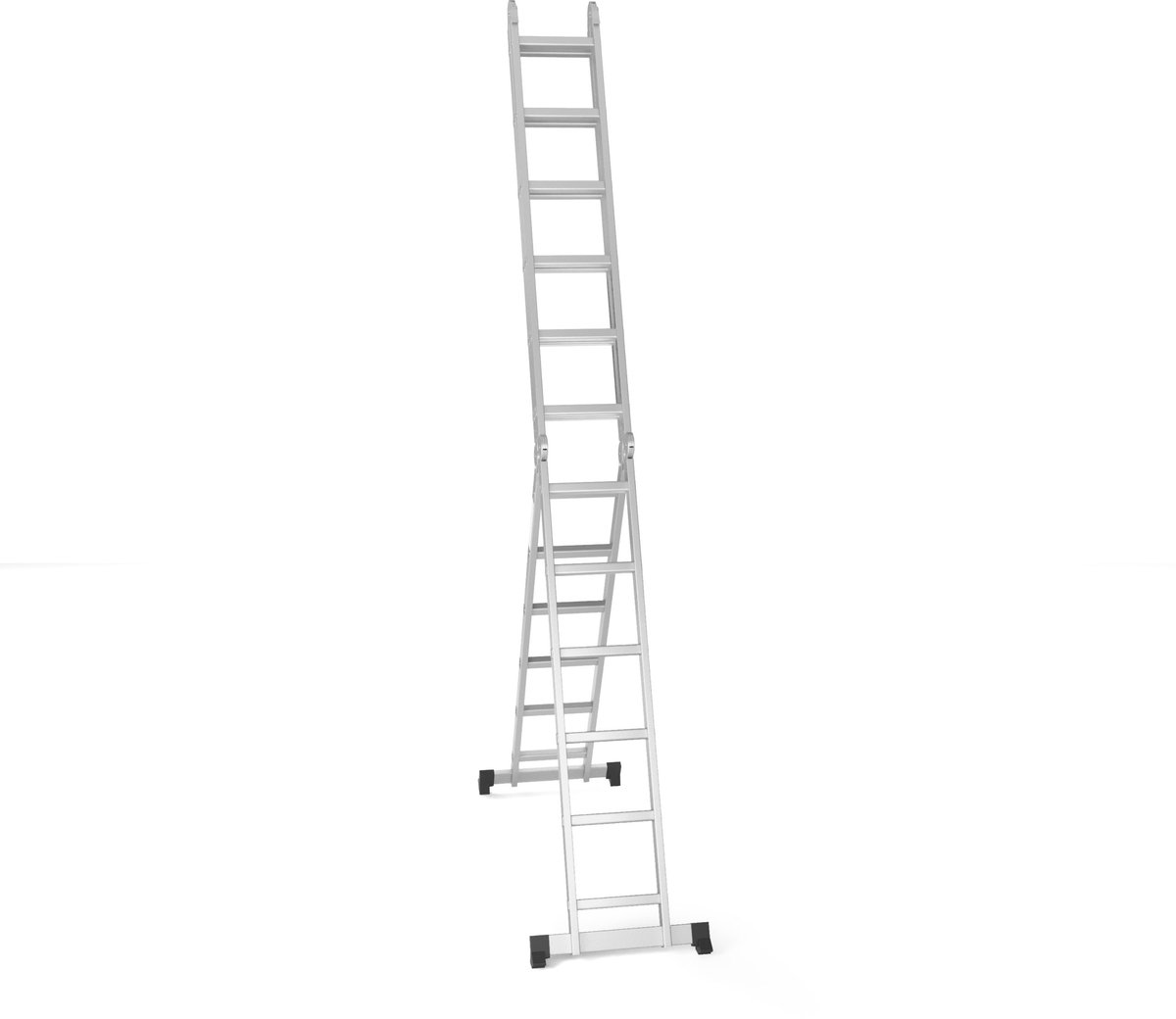 RMBO - Multifunctionele Vouwladder 4x6 - Vouwladder - 6,90 m lang - Compact en Draagbare ladder - 13 standen - Geschikt voor Particulier en Professioneel Gebruik - Max. Belasting 150 kg, EN 131.6 – foto 4