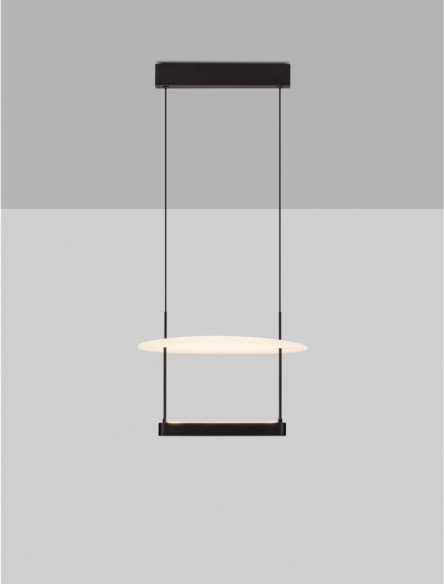 Lyora Design hanglamp Diona Ø 40cm zwart met wit - 9580671