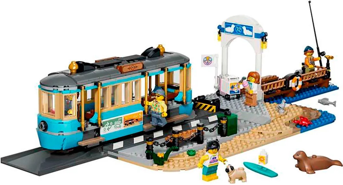 LEGO City Klassieke Strandtram Tram Speelgoed voor Kinderen Vanaf 7 Jaar - 60506 — afbeelding 20