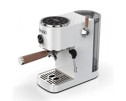 HiBREW H13 Semi-automatische Espressomachine - Dubbele Boiler Systeem met 20 Bar Druk - Multifunctionele Bereidingsmodi - Instelbare Drupbak - Wit