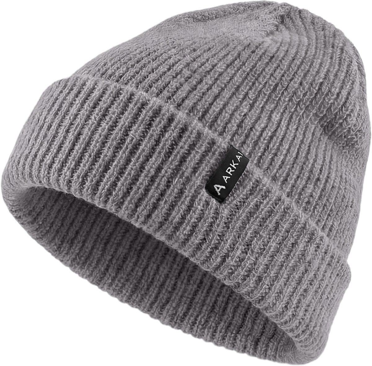 Nordic | Paarse geribde beanie in vissersstijl