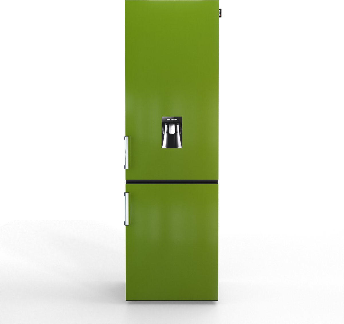 NUNKI LARGEH2O-FGRA / Combi Bottom Koelkast, E klasse, 268l, Waterdispenser, Grass Green, Gloss (FRONT only)