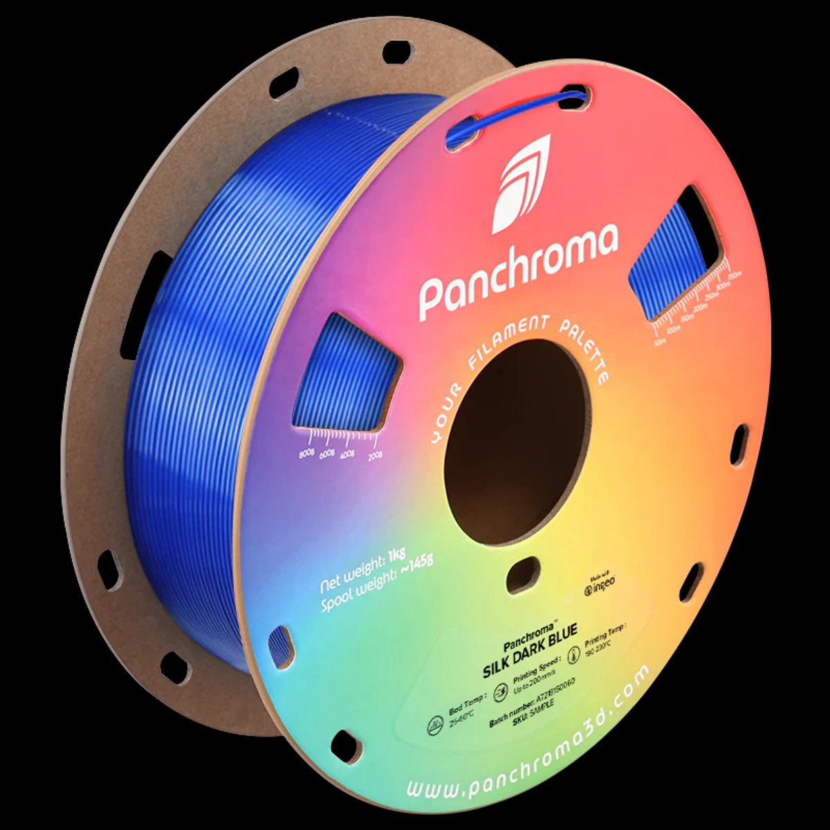 Polymaker Panchroma Silk PLA DONKER BLAUW 3D filament 1,75mm 1kg