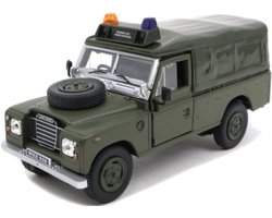 Land Rover Series III 109 Softtop Militair voertuig Groen 1:43 Cararama
