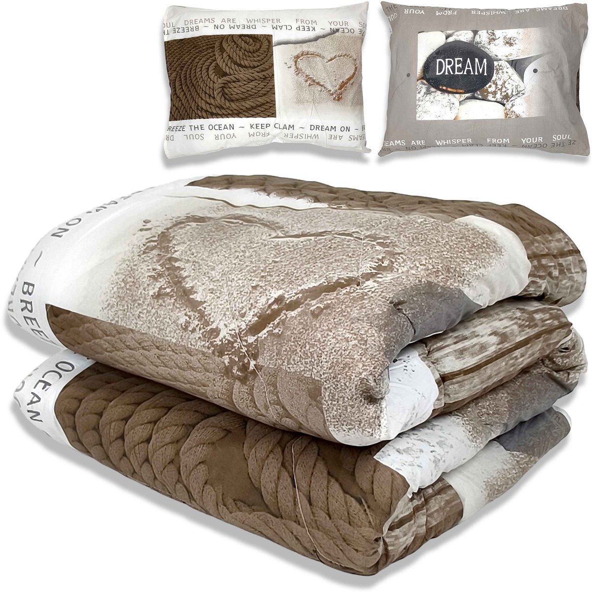 Dekbed zonder overtrek - All year 200x220cm - Dream - Wasbaar Dekbed Zonder Overtrek – Hypoallergeen & Antibacterieel – 30 dagen proefslapen - Wasbaar hoesloos dekbed - Bedrukt dekbed - zomerdekbed & winterdekbed