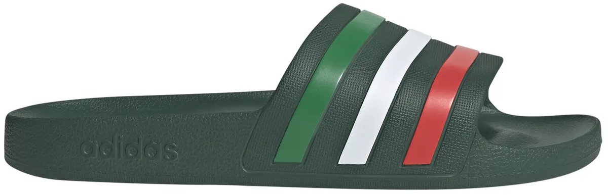 Tapschoenen adidas Adilette Aqua Drkgrn/ftwwht/brired