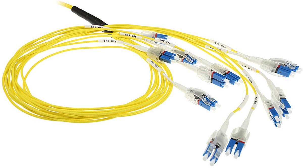 ACT DC5556 Singlemode 50/125 OS2 Prefab Glasvezelkabel 24F LC Polarity Twist - 30 meter