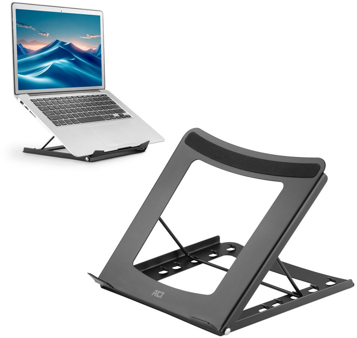 ACT Laptopstandaard, inklapbaar, hoogte verstelbaar in 5 standen Tot 15.6 Inch AC8145