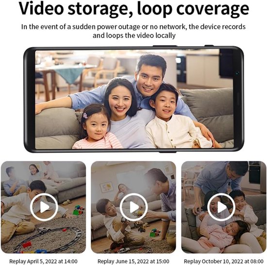 Mini Spionage Camera - Draadloze WiFi Camera - Thuisbeveiliging Binnen - Bewegingsdetectie Alarm - 1080P HD - Zwart — afbeelding 5