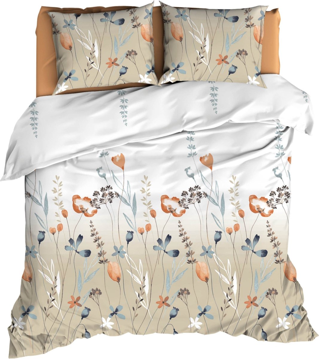 Satin d'Or Zizi Dekbedovertrek - Lits-jumeaux - 240x200/220 cm - Beige