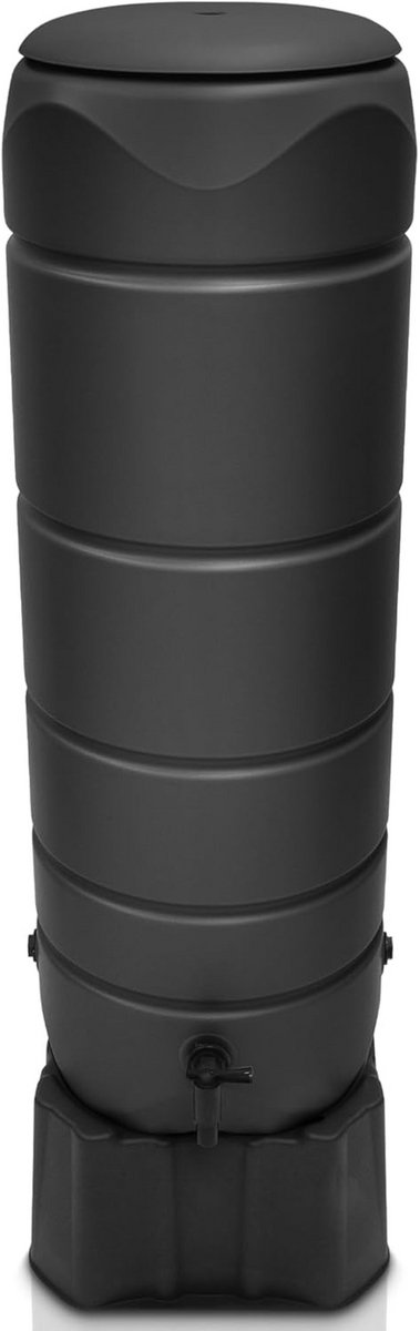 Regenton met Standaard - Waterton Regenbak - Tuin Bewateren - Vorstbestendig Kunststof - 110 liter - Antraciet