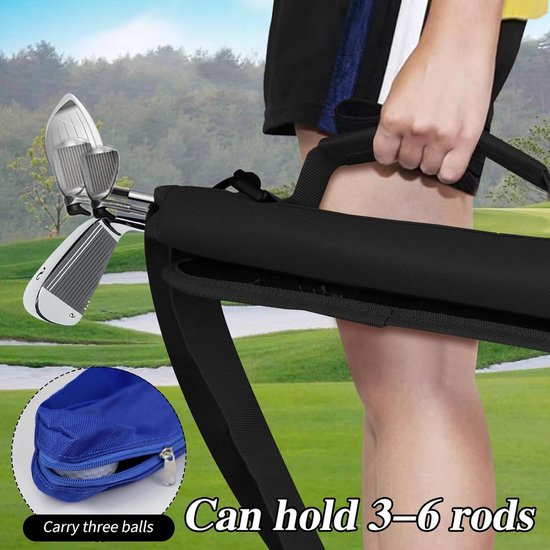 Golfclubtas Opvouwbaar - Zondag Golftas - Lichtgewicht Transport - Ruimte voor 3-5 Clubs - 32 x 6 x 62 cm — afbeelding 3