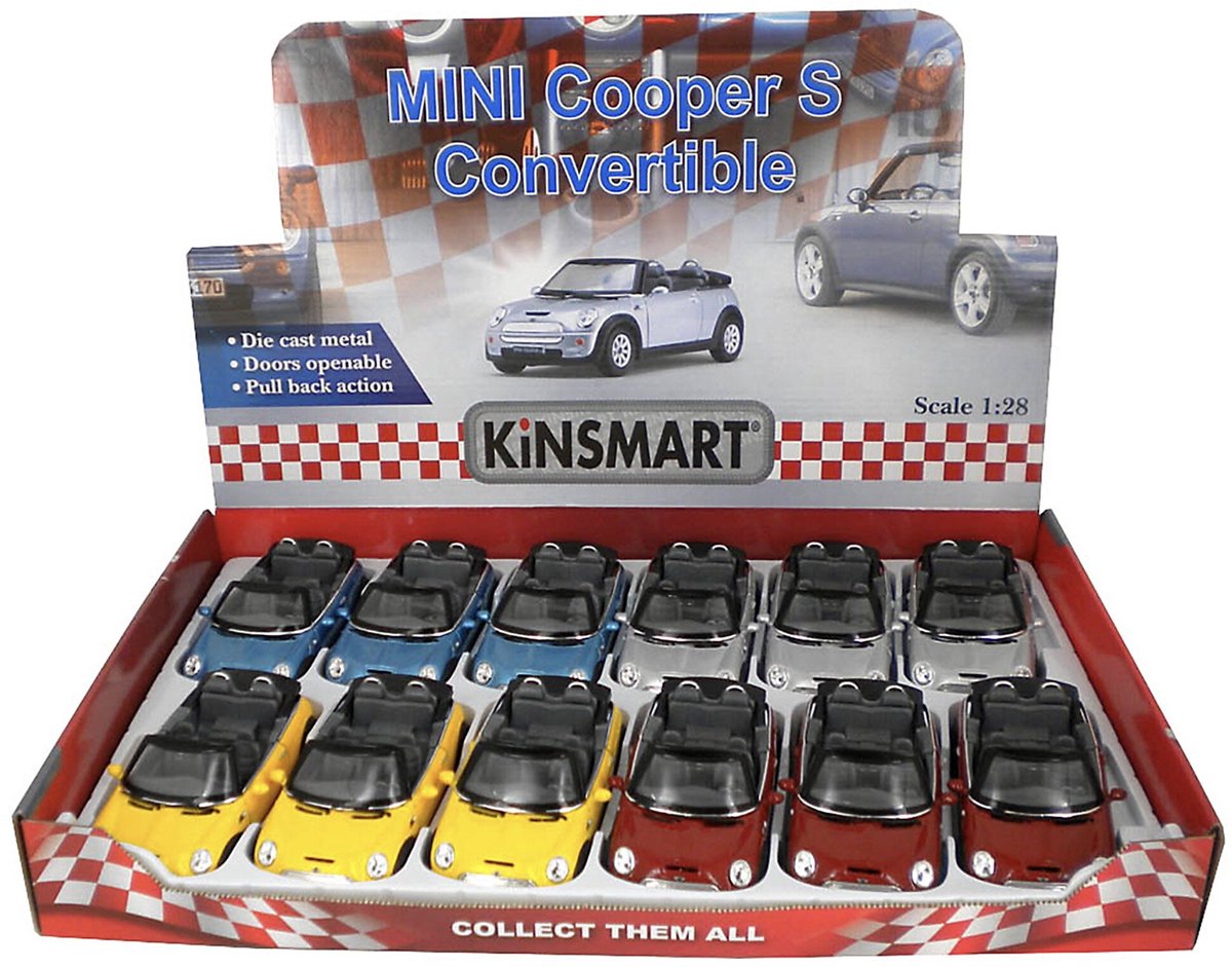 Kinsmart MINI Cooper - Modelauto - Schaal 5" - Div.