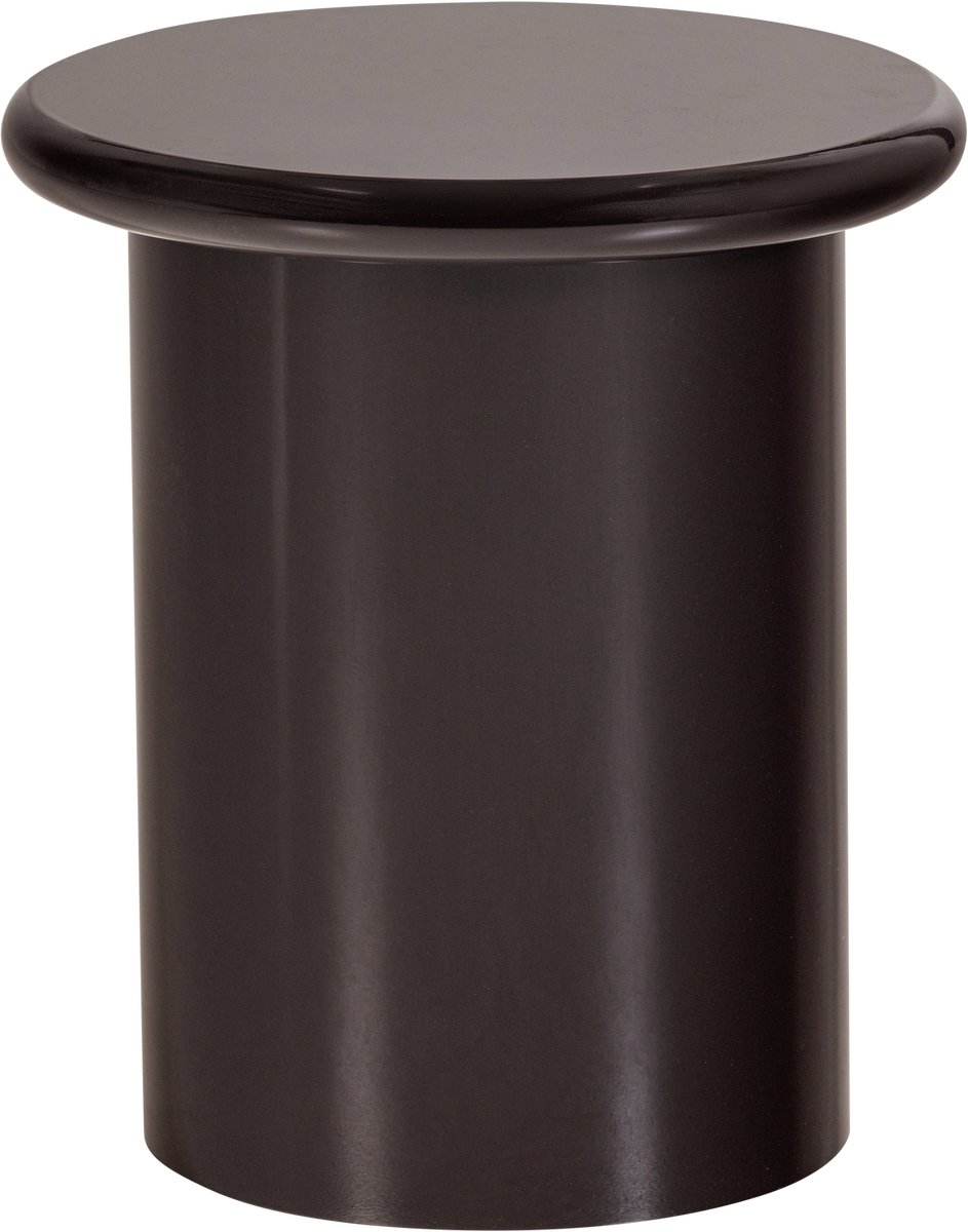 WOOOD Mavon Bijzettafel - MDF Hoogglans - Donkerbruin - 45x40x40