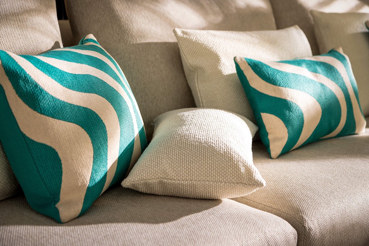 Dutch Decor KUSSENSET - 3-delig - Pure Wave - 45x45 cm, 40x60 cm - inclusief binnenkussens - blauw, wit - Met Ritssluiting – Decoratie set sierussens - Comfortabele kussentjes voor op de Bank
