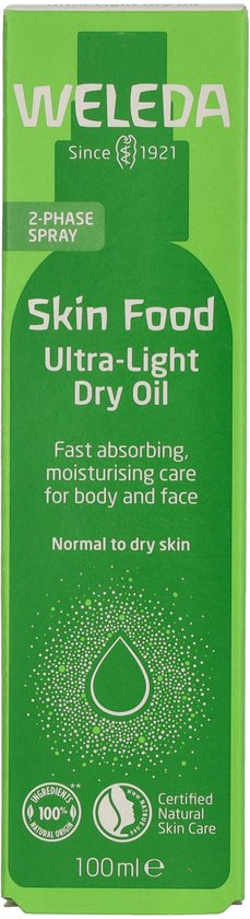 WELEDA Skin Food - Ultra-Light Dry Oil - Hydrateert De Huid & Trekt Snel in - Voor Lichaam En Gezicht - Hydrateert Direct - 100% Natuurlijke Ingrediënten - 100ml