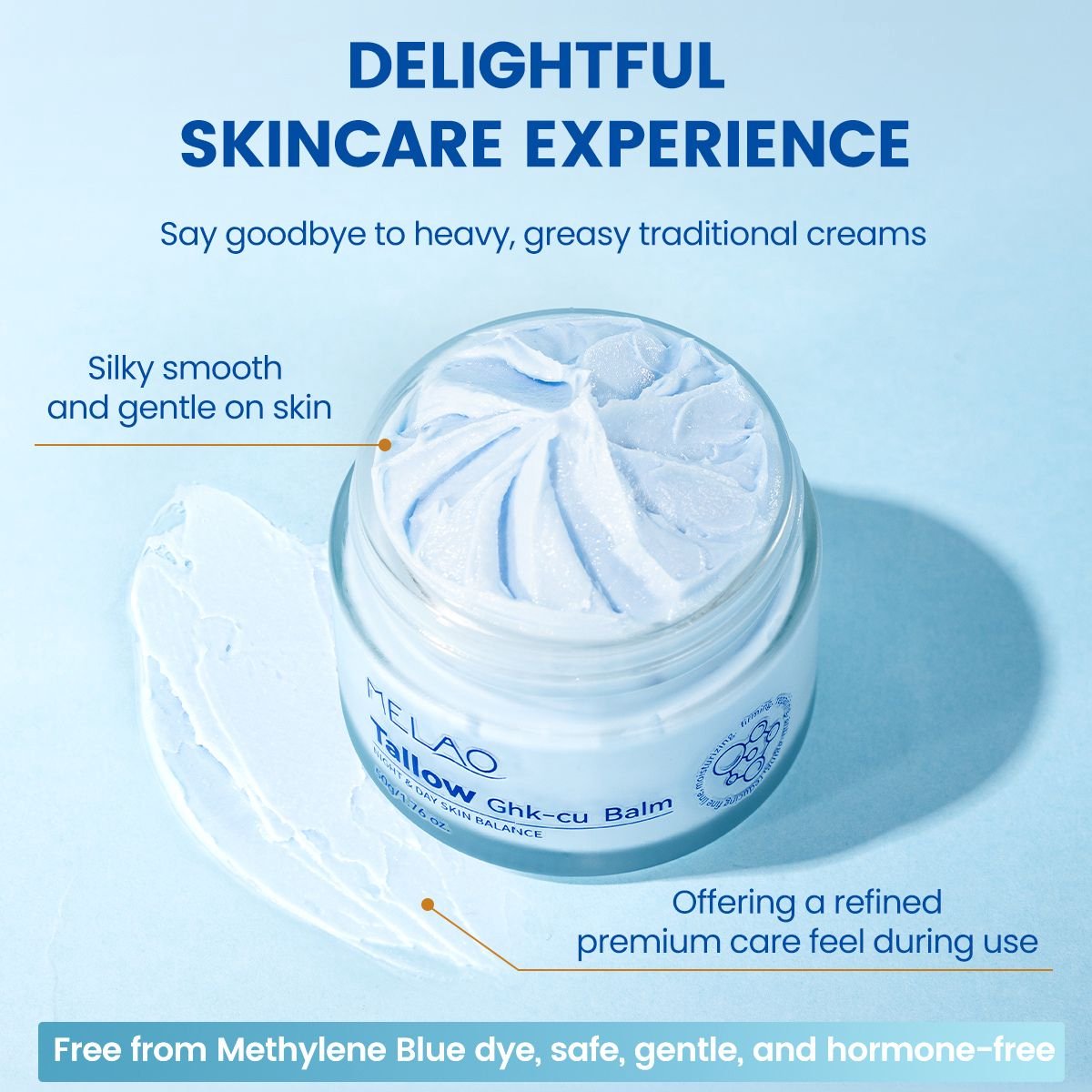 GHK- Cu Balm Tallow - 2 Stuks in Verpakking- Dag en Nachtcreme met GHK-Cu en Tallow - 50 Gram