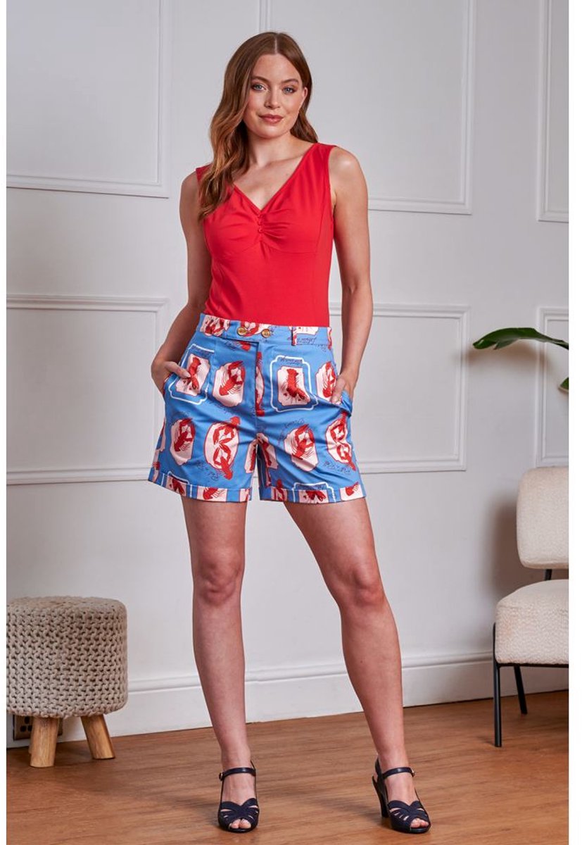 Banned - June Lobster Love Korte broek - XL - Blauw