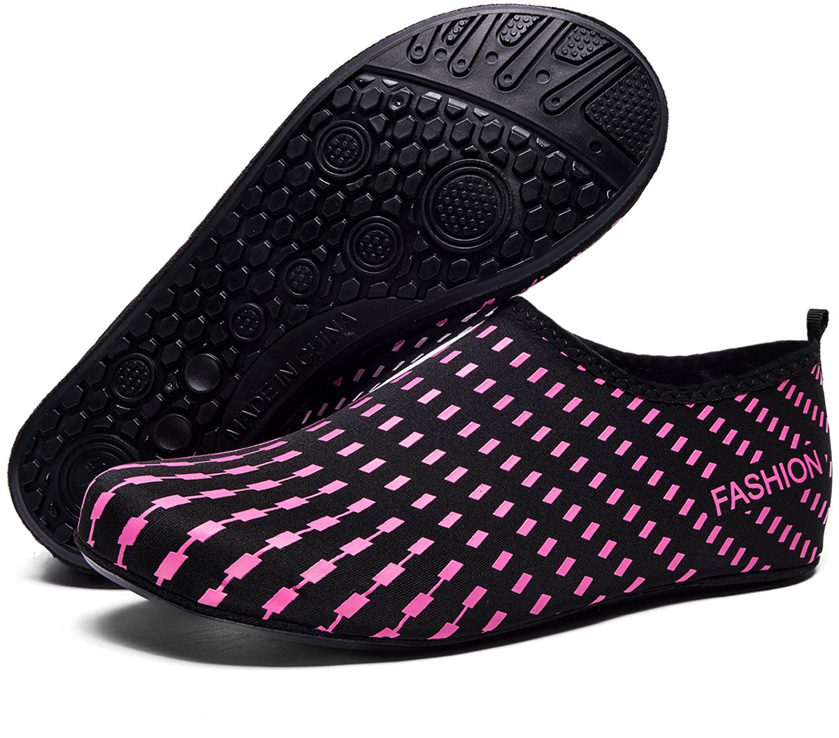 Unisex waterschoenen – Antislip surfschoenen – Lichtgewicht & flexibel – Blotevoetengevoel – Geschikt voor snorkelen, zwemmen, beachvolleybal, yoga en buitenactiviteiten – Paars – Maat: EU 44-45