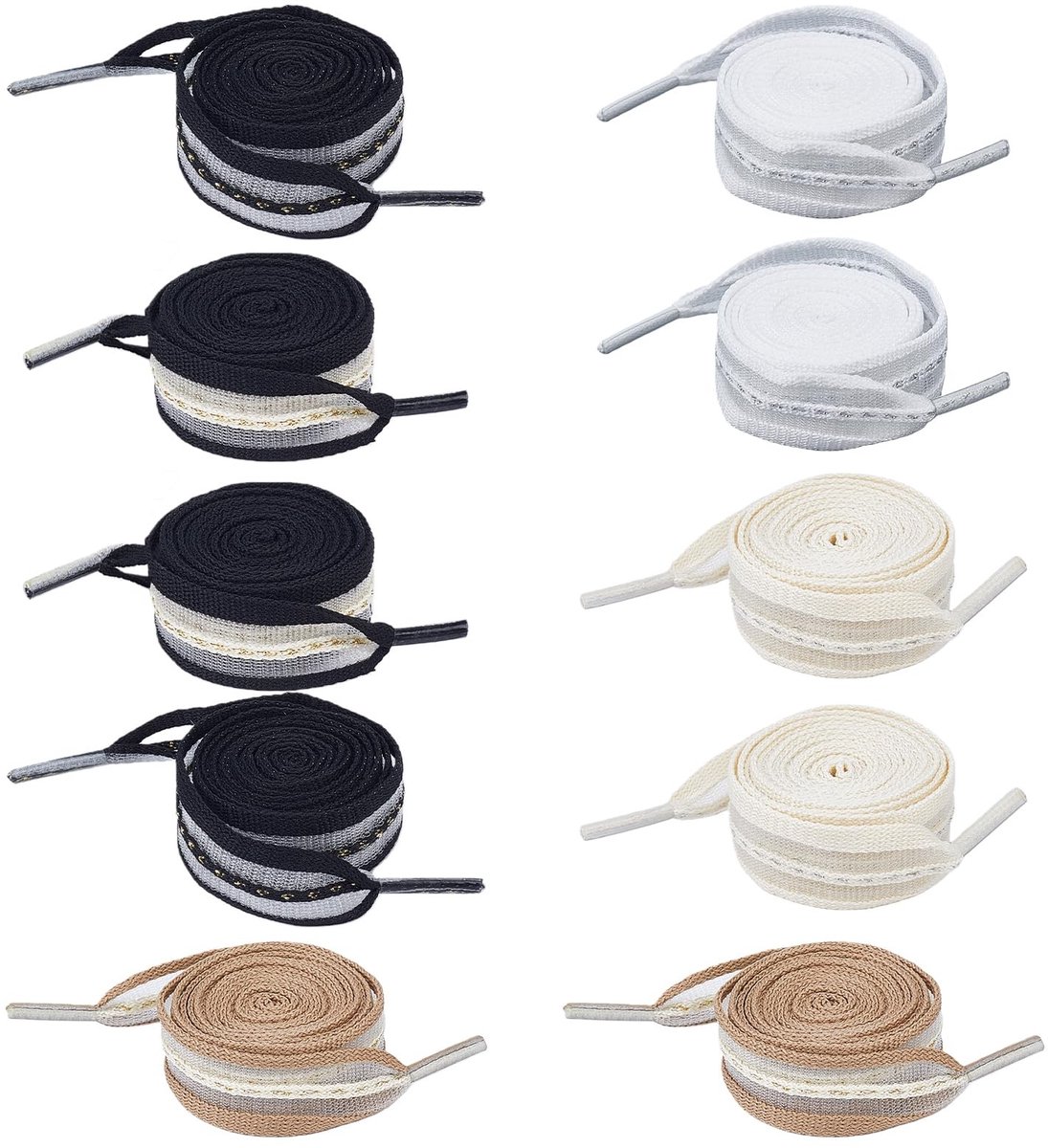 Dailygoods - 5 Paar Veters met Strik voor Dames