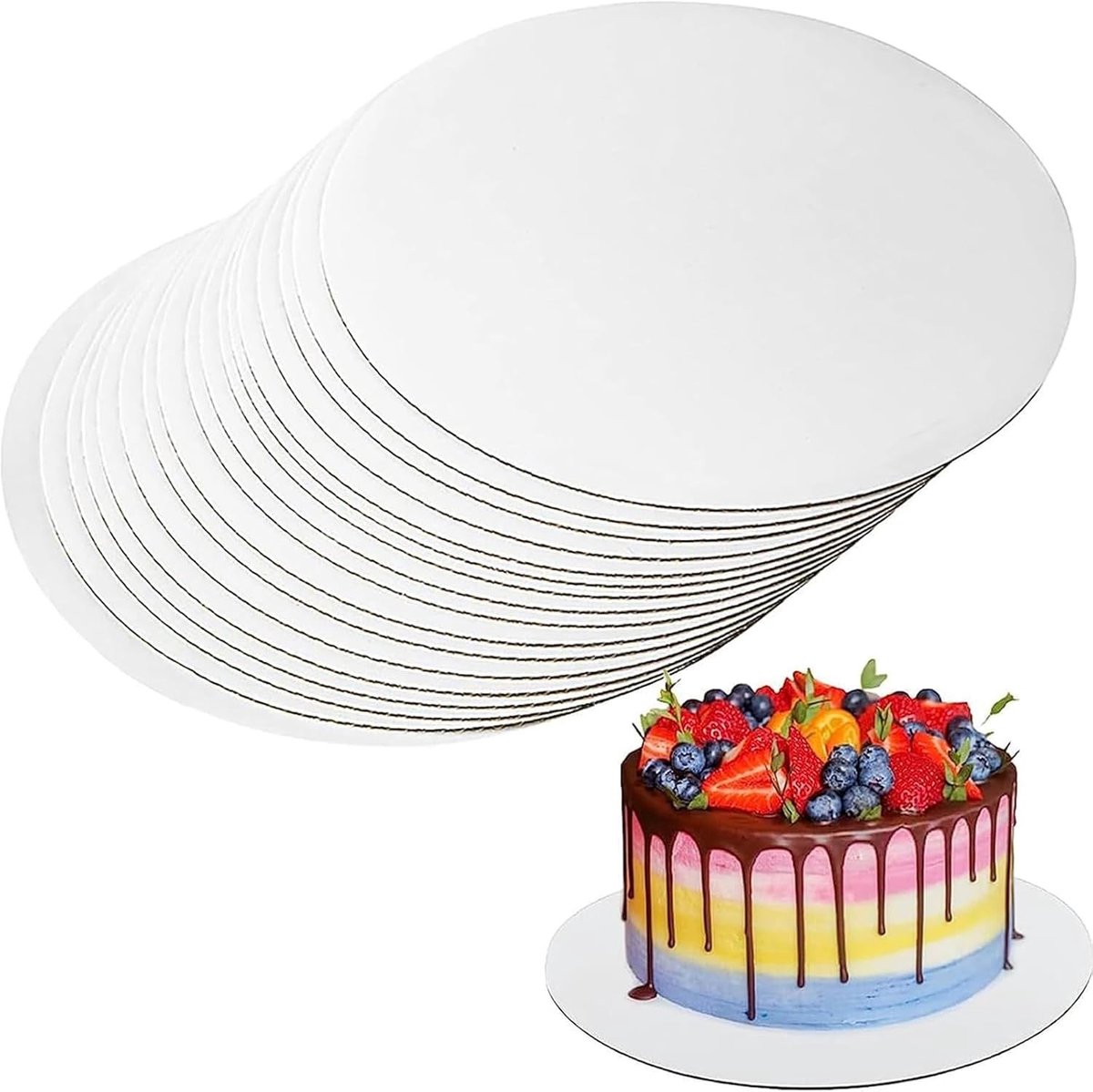 Ronde taartonderleggers - Wit taartbord - 20 stuks - 30 cm