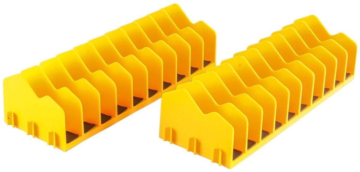 JHUBERS- Tangenhouder voor 10 tangen - 2PCS - Gereedschapskistorganizer - Antislip rubberen basis - Compact ontwerp - Afmetingen 26,5 x 8,8 cm - Gereedschapsorganizer