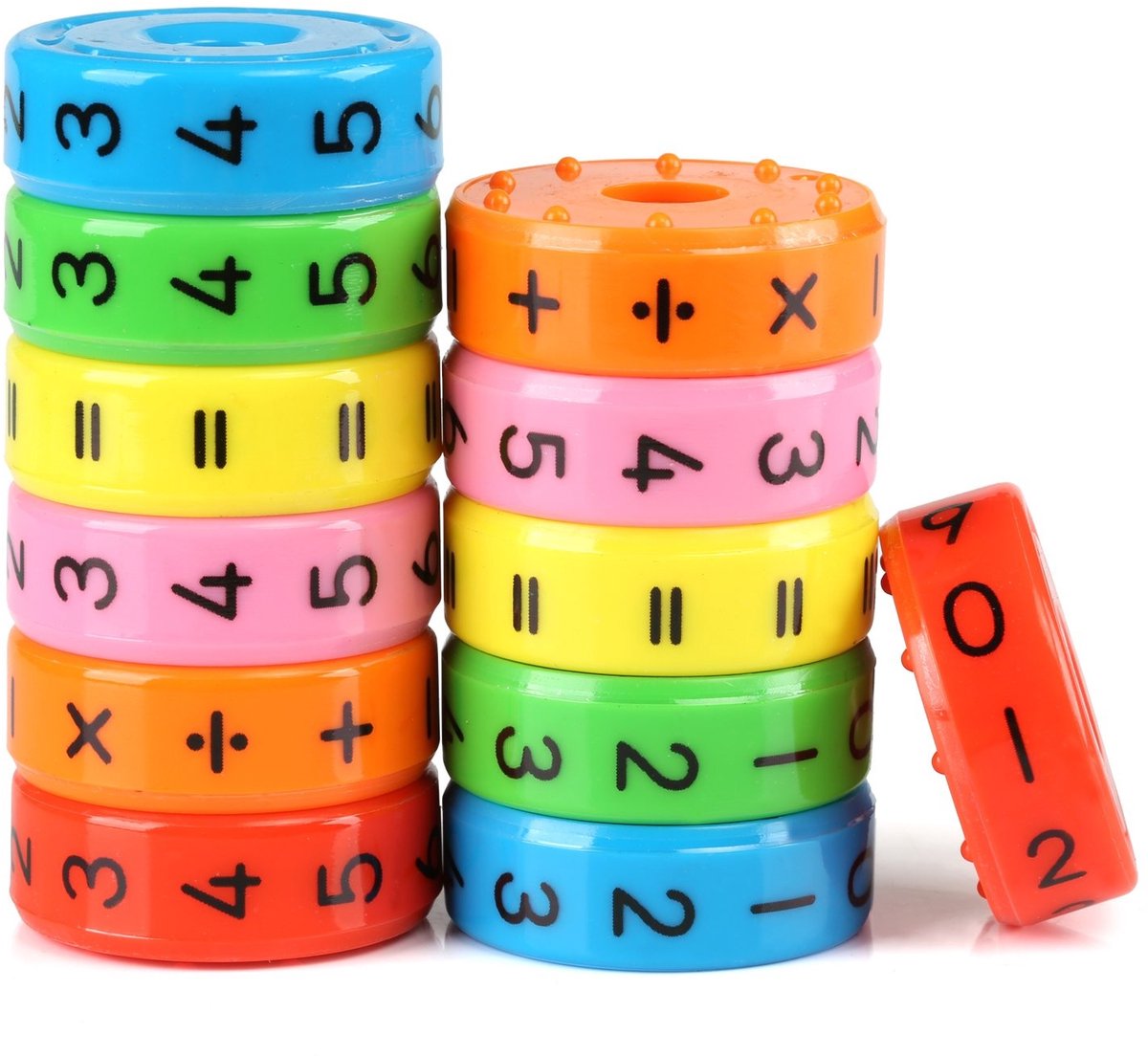 JHUBERS- Rekenrol Educatief Speelgoed - Reken Spelletjes Groep 3 - Reken Spelletjes Groep 4 - Magnetisch - Milieuvriendelijk - 6 x 3 x 3 cm - Rekenspel