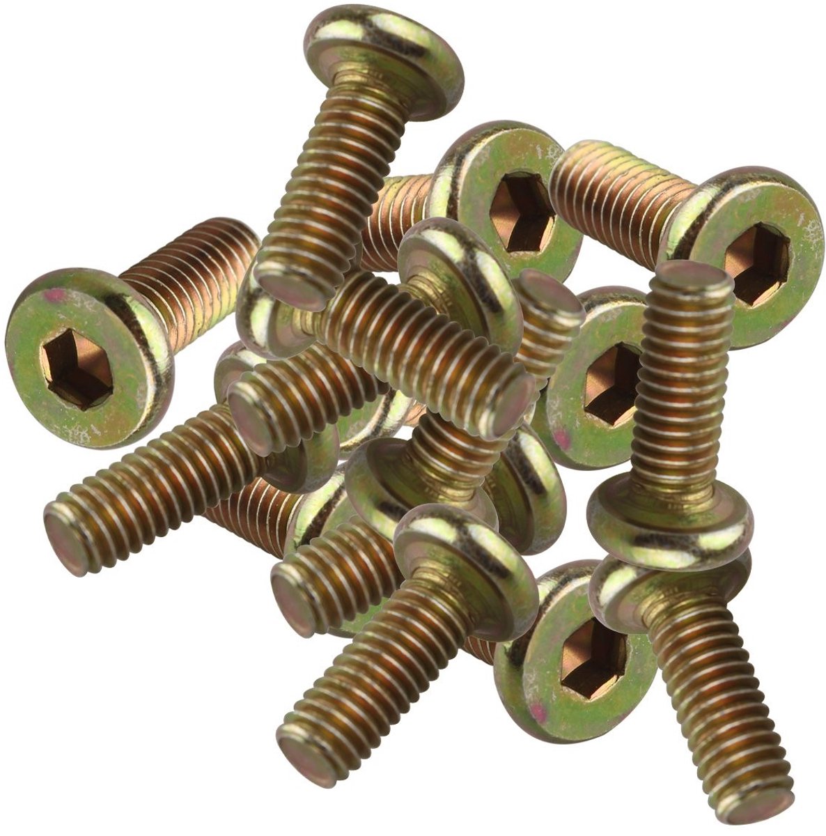 JHUBERS- Platte Kopschroeven 15 mm - Zeskant - Verzinkt - Corrosiebestendig - 20 Stuks - Voor Meubels/Do It Yourself - Houtschroeven