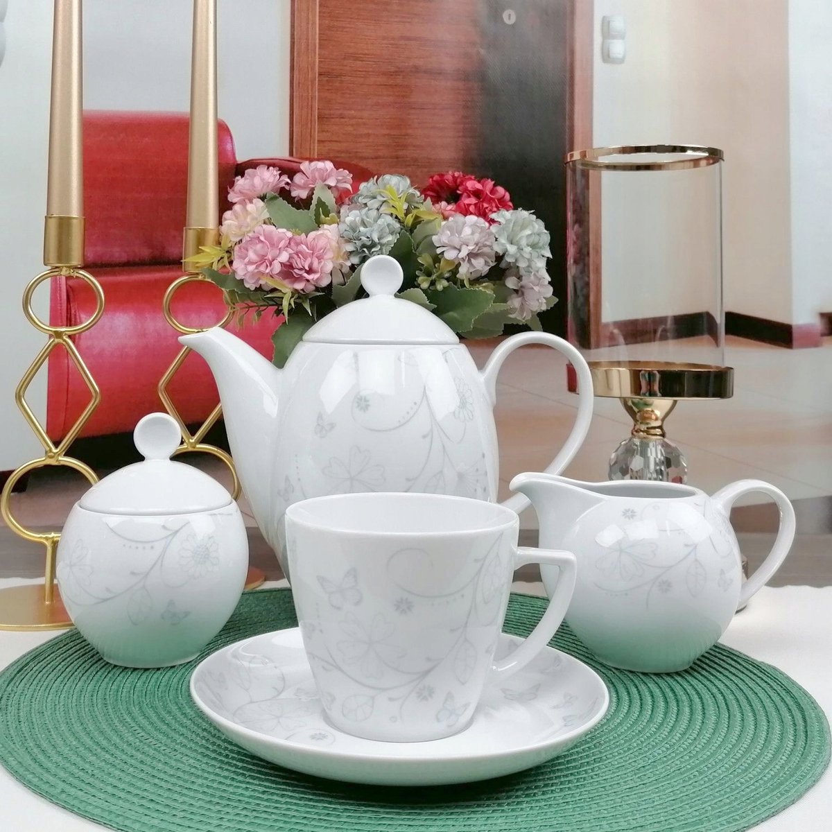 Lubiana Motylek Koffieservies 39 Delen voor 18 Personen