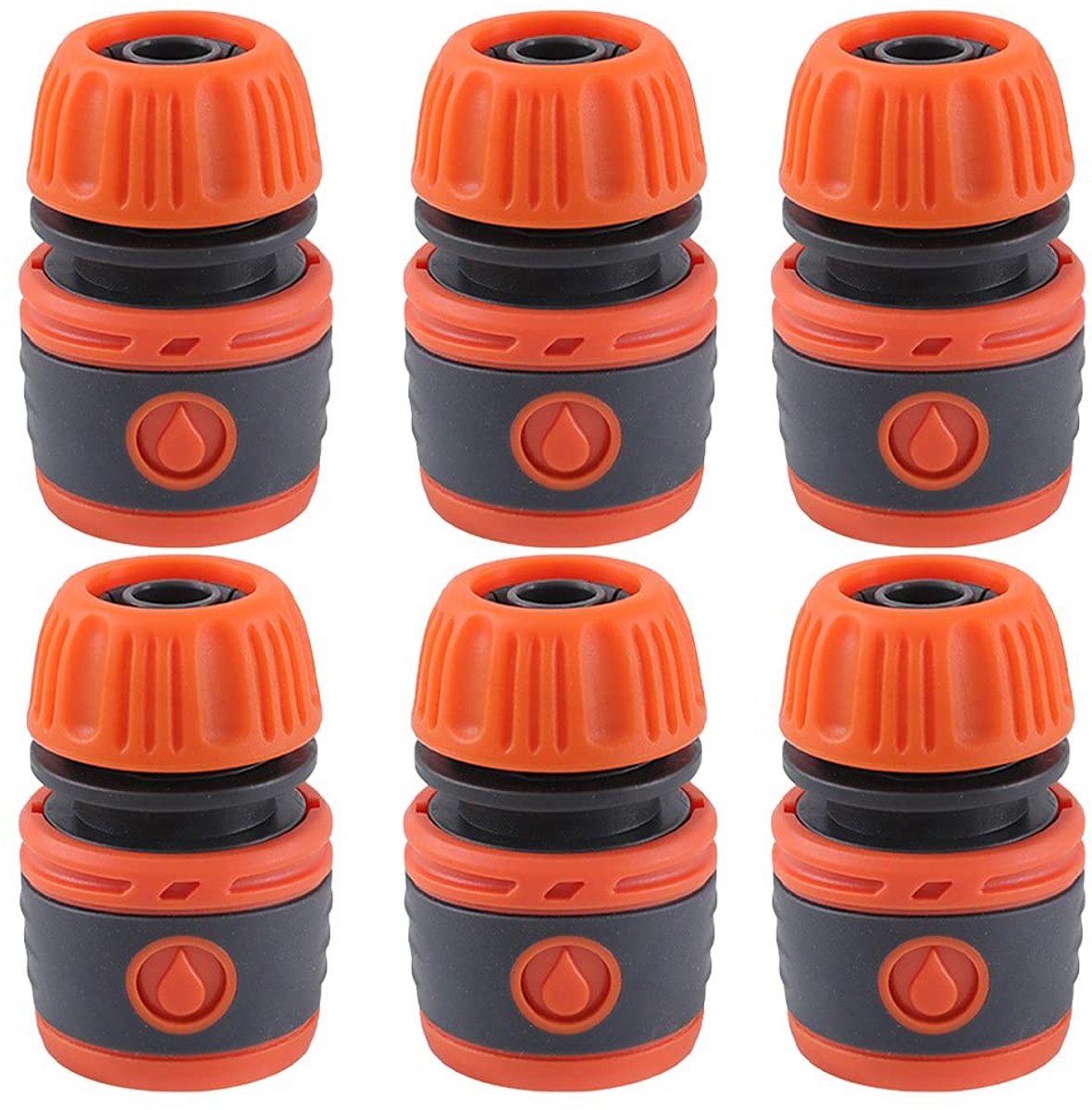 Dailygoods - Tuinslang Connectoren - Snelle Water Adapter Set - 1/2 Inch - 6 Stuks - Tuinaccessoires - Ideaal voor tuinieren - Plastic