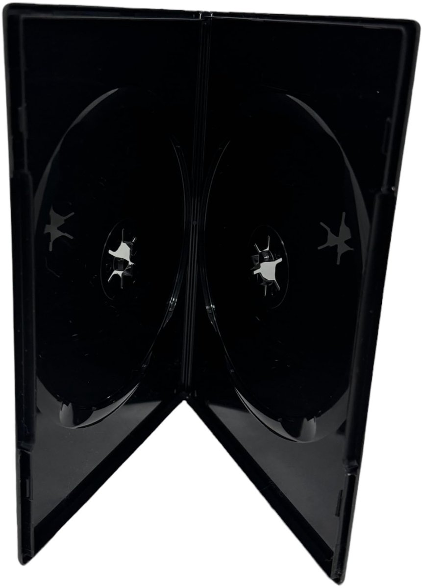 Dailygoods - DVD Cases - Slim Double - 7mm - Ideaal voor Opslag - Bescherming van je DVD's - Perfecte kwaliteit - Zwart