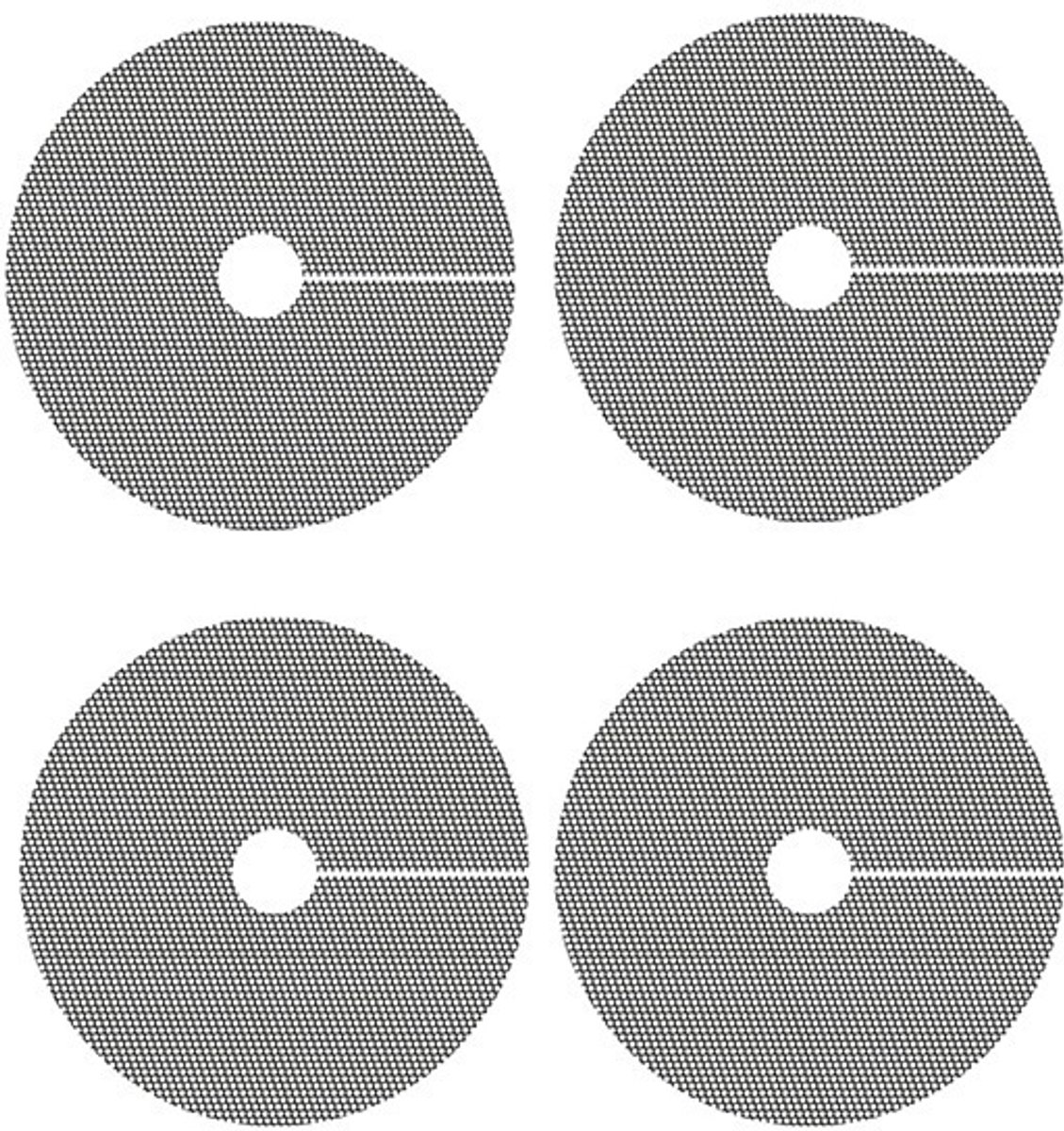 Bloempotafdekkingen (4-delige set) — Beschermnet voor planten — Beschermkappen voor planten — Voorkomt dat katten aan planten knagen — Op maat te knippen raster — Beschermt de potgrond tegen verstoring door dieren en kinderen — Diameter: 40 cm