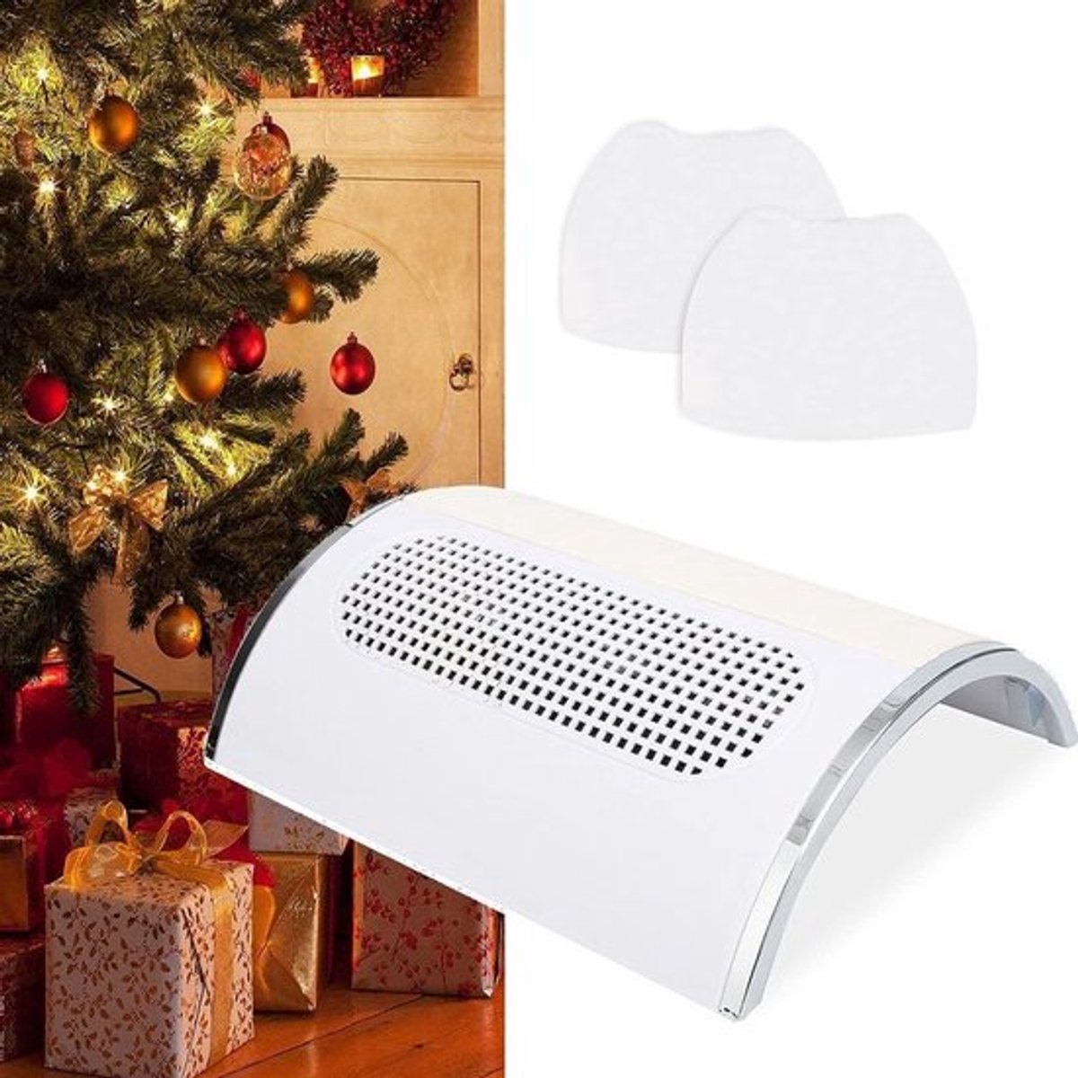 Nagel- en pedicureset, inclusief een 40W nagelstofzuiger geschikt voor 2 stofzakken en 3 ventilatoren.