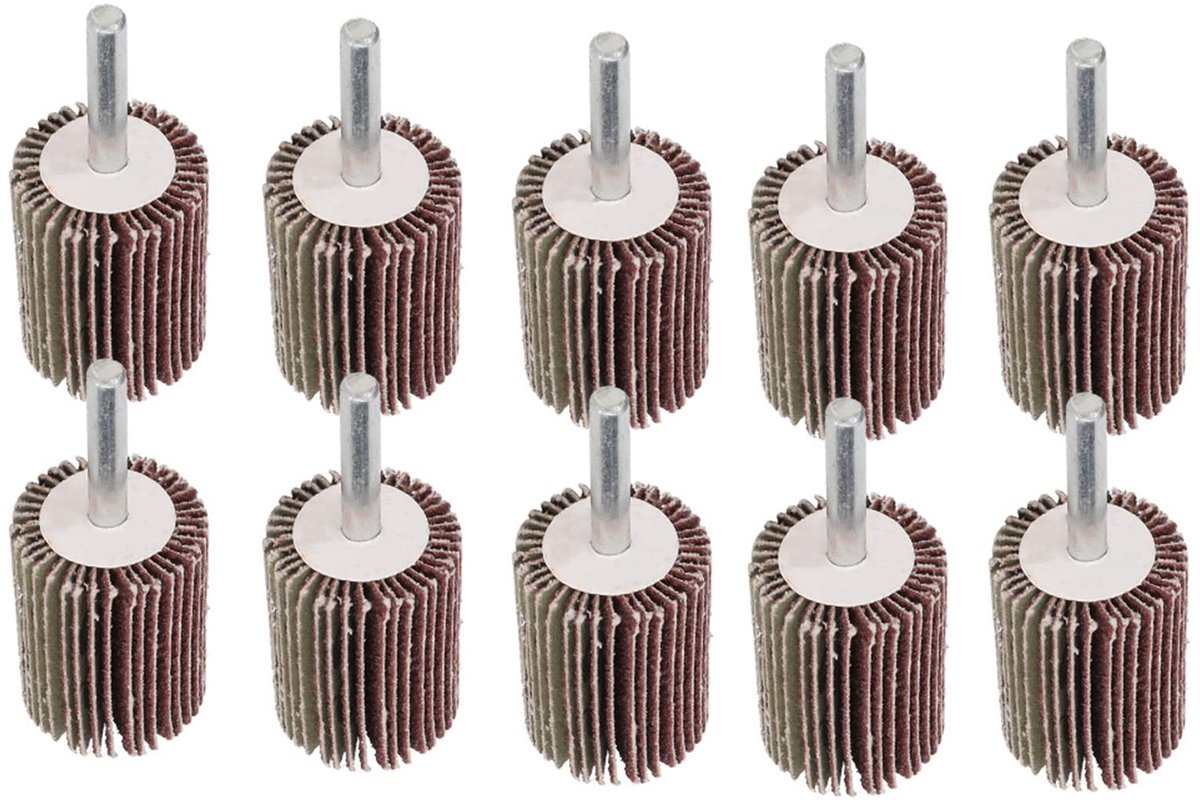 JHUBERS- Schuurdiscs 10 Stuks - Polijstschijven - Schuurdiscs voor Boormachine - Cilindervorm - 30 x 40 mm - Hoogwaardige Siliconencarbide