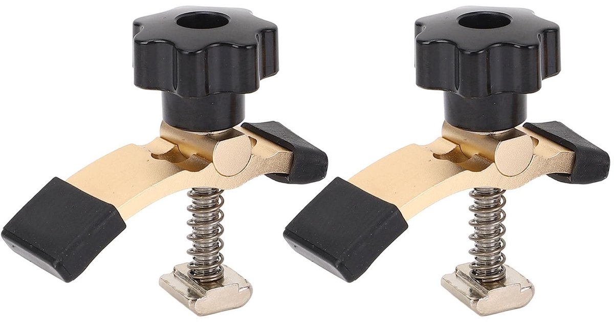 BRENZOOS Retaining Clamp - Aluminium Drukplaat Klem - Sterke Duurzaamheid - 65mm Lengte - Perfect voor Router en Boormachine - Ideaal voor 301...