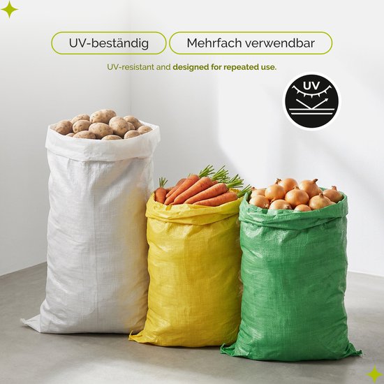 Garronda - Polypropyleen Zak - 80 x 50 cm - 5 Stuks - Tuinafvalzak - Geweven Zakken van PP - Voor zand en opslag - Scheurvast - Belastbaar tot 50 kg - Veelzijdig inzetbaar - Zandzakken - Tuinzak - Hoogwaterbescherming - GD-ROM-Bag80 van Garronda — afbeelding 3