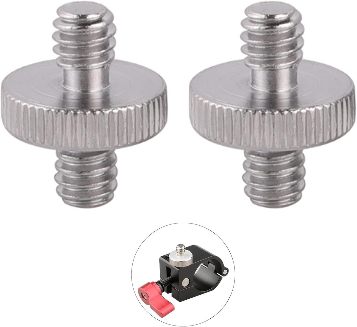 BRENZOOS - Set van 2 Metalen Schroefdraadadapters voor Camera-accessoires