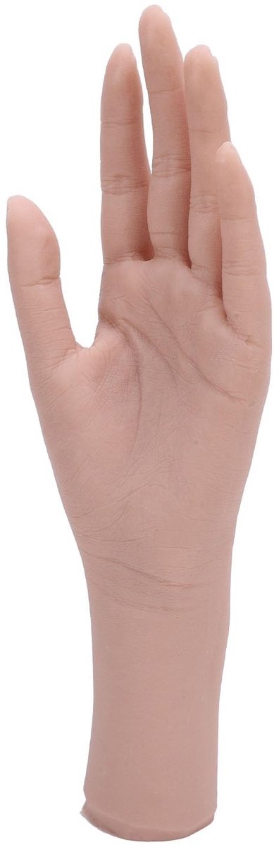 BRENZOOS- Nep Hand Realistisch - Siliconen Handmodel - Vrouwelijk Model - Flexibele Vingers - Voor Sieraden/Training - Hoogwaardige Kwaliteit