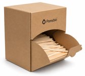 Pomebio houten roerstaafjes - 11 cm - 2000 stuks in dispenserbox