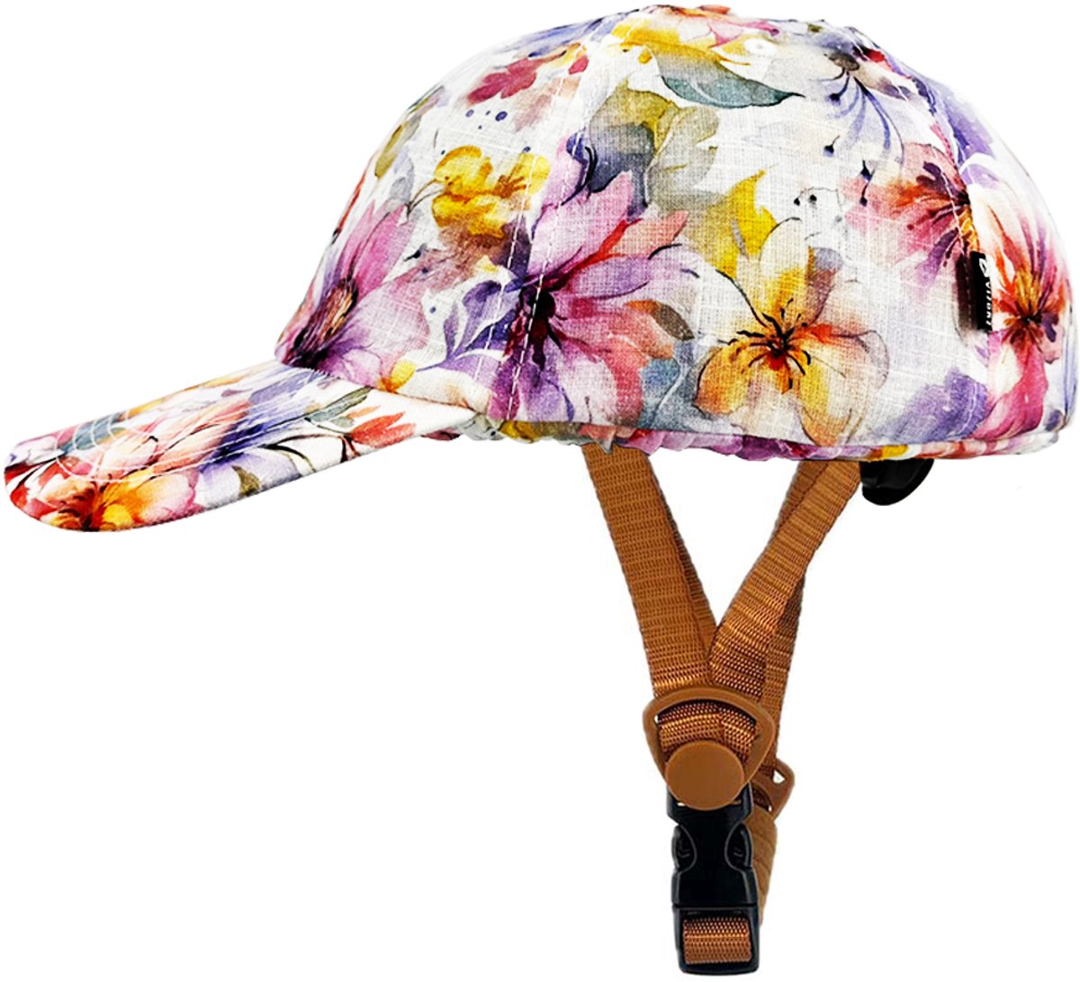 Vizorz SwitchCap fietshelm - Pink Flower Cap