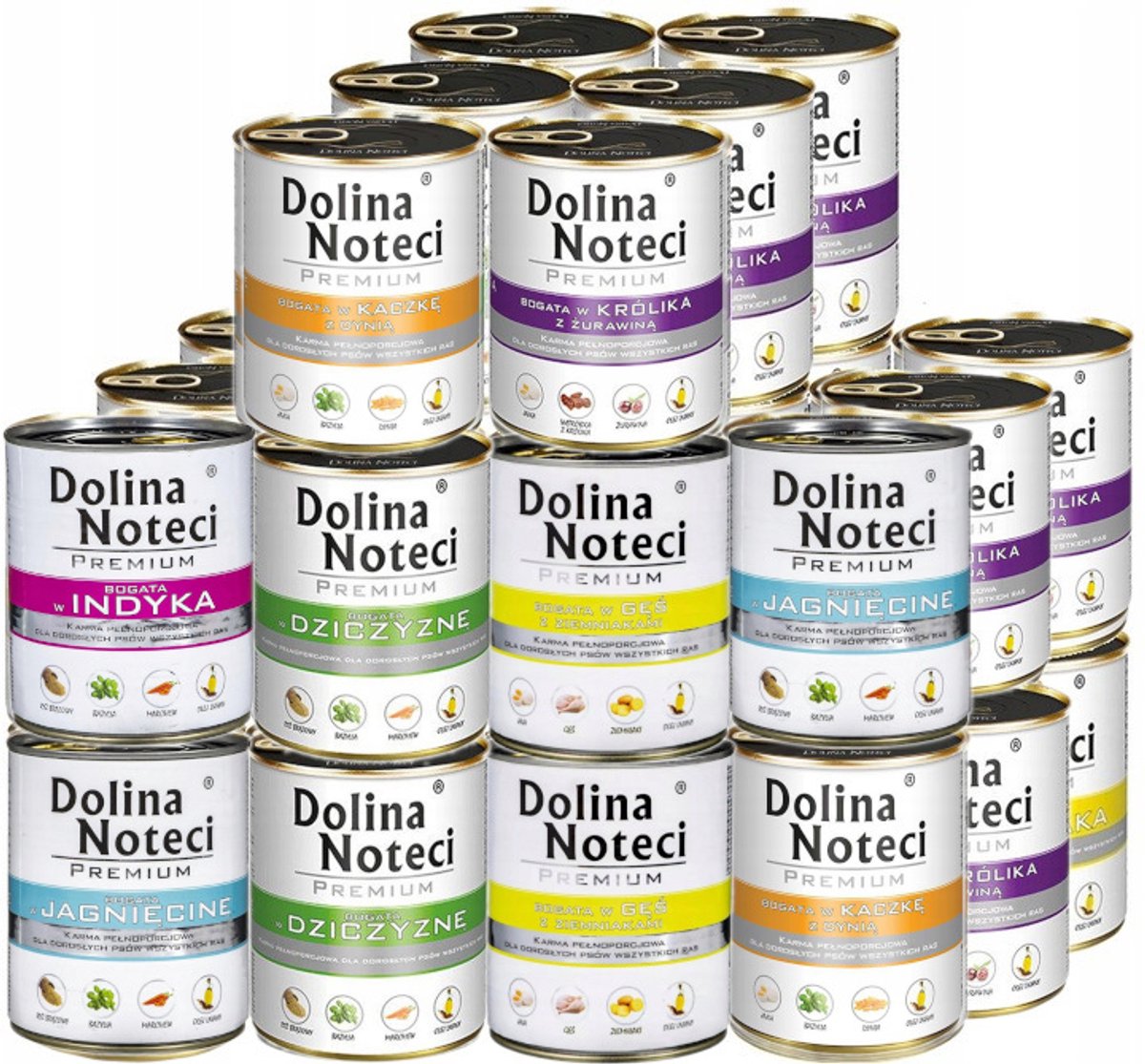 Dolina Noteci Dolina Noteci Premium - Hondenvoer - Natvoer Mix - 24x800g - Voor Volwassen Honden
