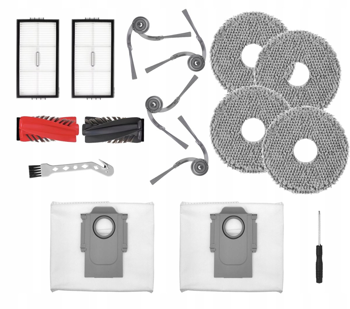 Accessoireset voor Roborock Saros S10R: filters, borstels, dweilen, zakken