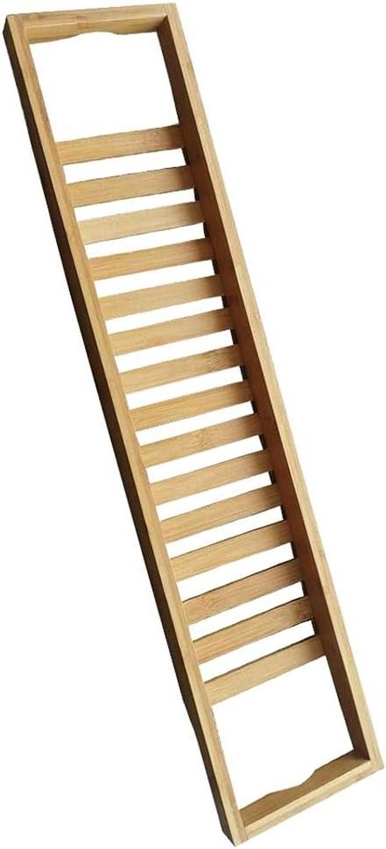Badkuip Organizer - Bad Accessoires - Ontspanning Thuis - Luxe Bamboe Materiaal - 70 cm Lengte - Natuurlijk