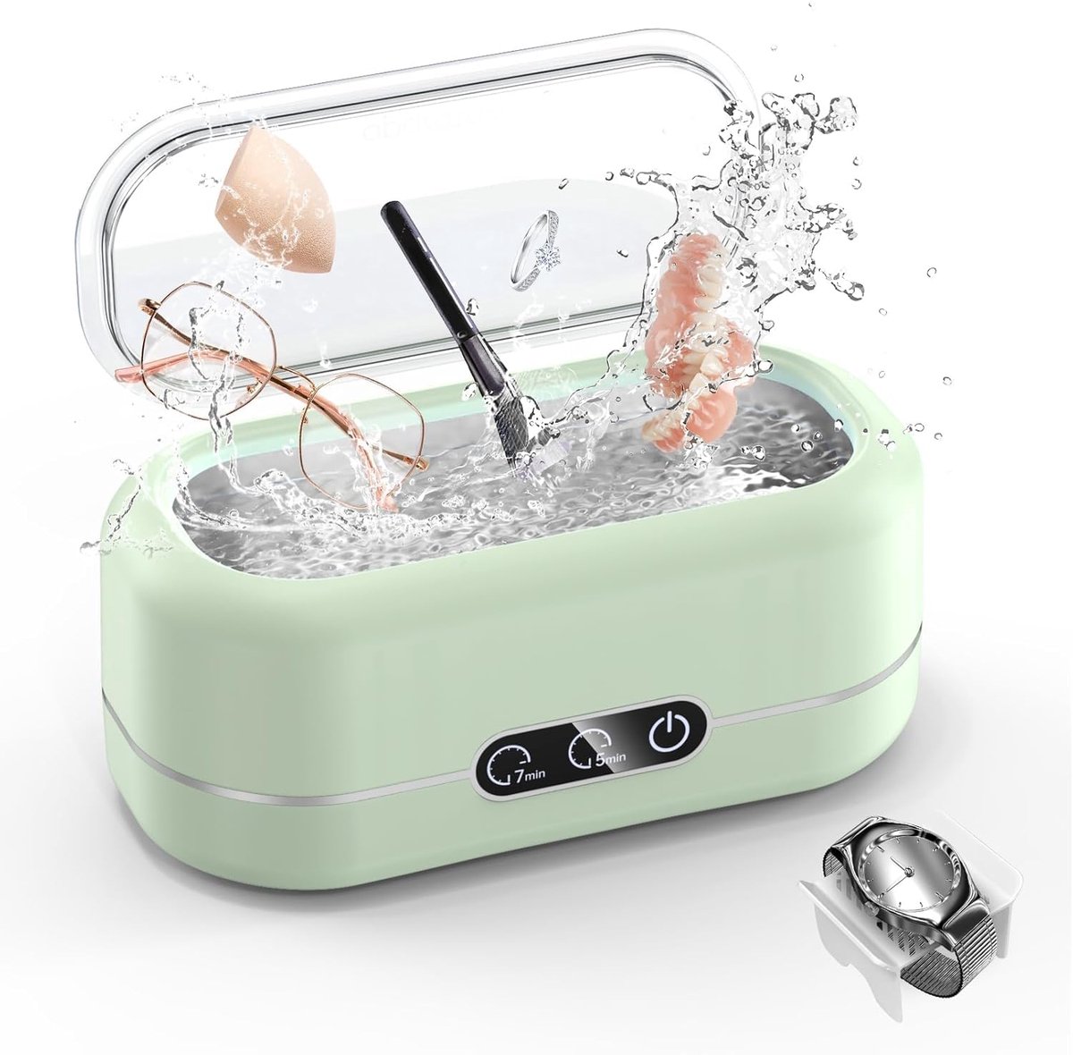 Ultrasone Reiniger - Sieraden Wasser - Diepe Schoonmaak - Twee Reinigingsmodi - 350 ml - Groen
