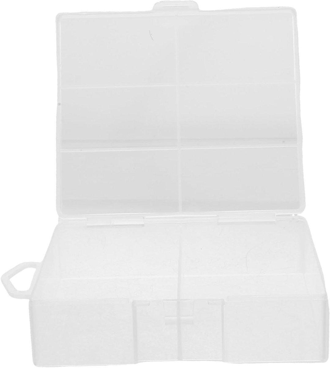 Batterij Opbergdoos - Batterijhouder Organizer - Batterijen Opbergen - Compact Lichtgewicht Ontwerp - 12 x 9 x 3 cm - Transparant