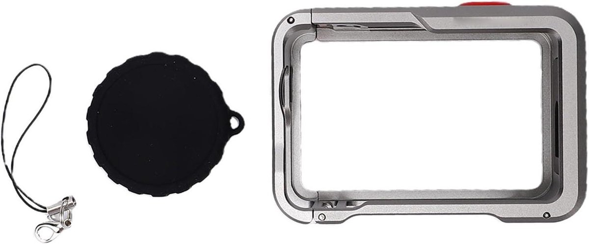 Camerakooi Beschermend Frame - Aluminium Behuizing - Veelzijdige Opnames - Handig Uitsparingsontwerp - 1/4 Inch Schroefdraad - Zwart
