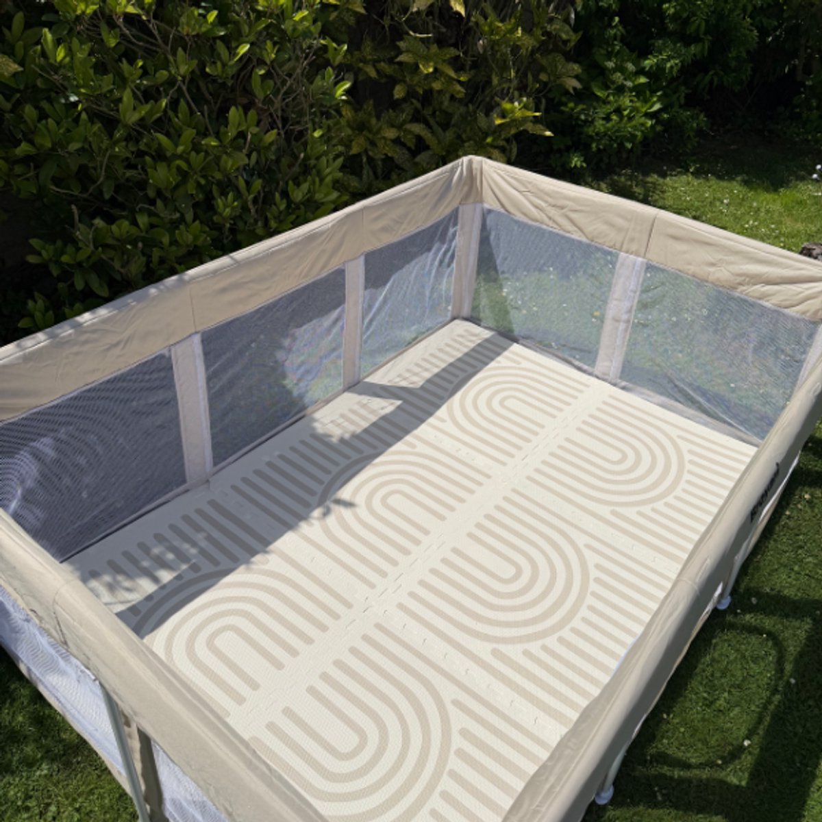 Broyari® Speelmat Baby 120x180 cm – Beige EVA Foam Puzzelmat – Waterafstotende Kruipmat voor Baby & Peuter – Vrij van Schadelijke Stoffen – Incl. Opbergtas — afbeelding 7