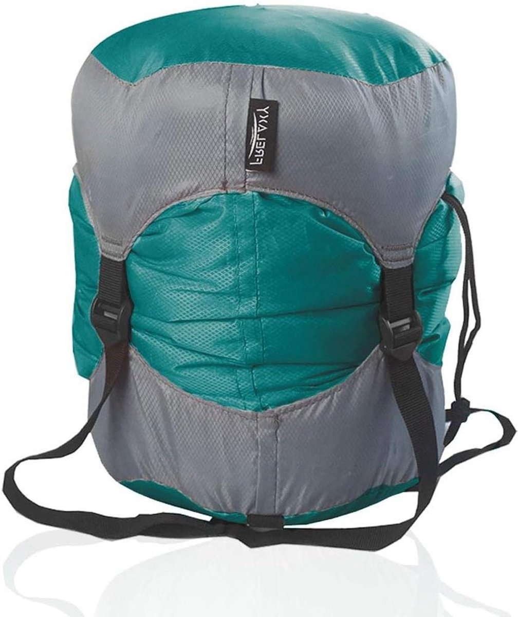Compressiezak Slaapzak - Opbergzak Ruimtebespaarder - Kamperen en Reizen - Scheurbestendig Polyester - XL 52L - Turkoois