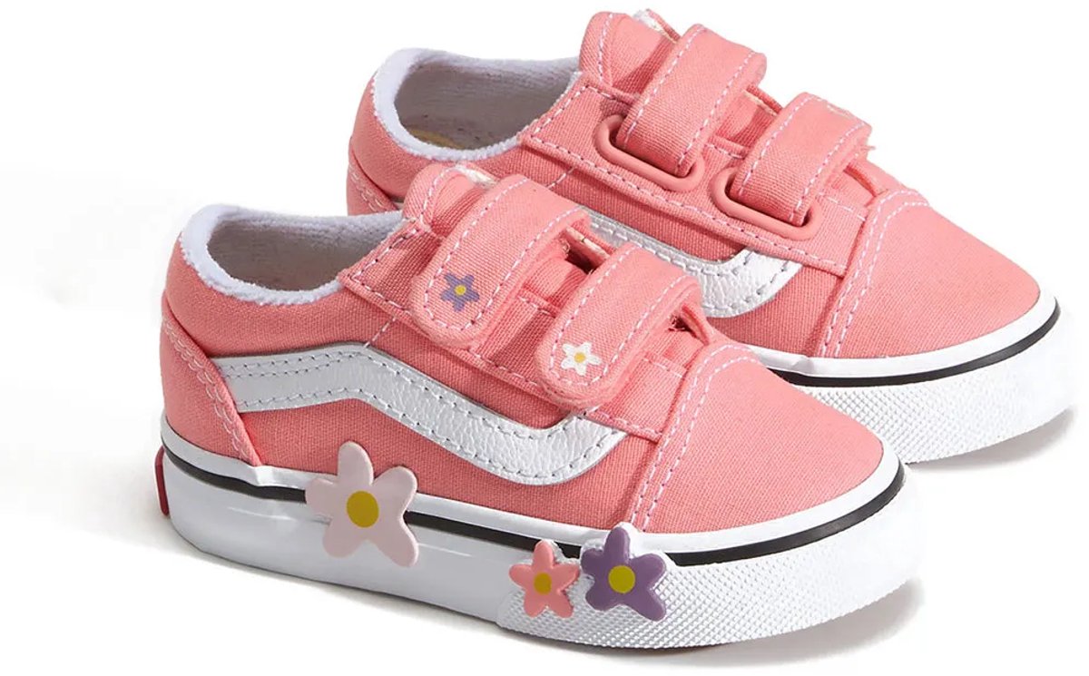 Vans Old Skool V Flower Schoenen Kinderen Roze