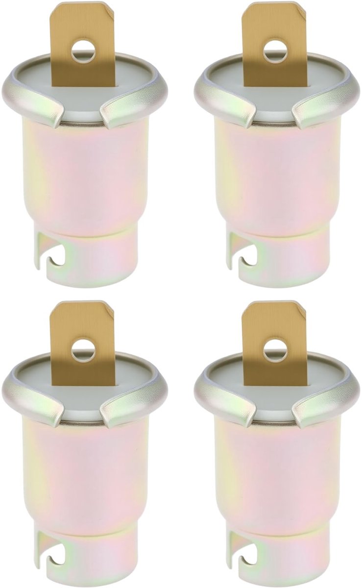 Dailygoods- Lamphouder Goud - 4x Lamphouders - Compatibel met Jawa/CZ - Plug-in Installatie - Instrumentverlichting - Hoge Temperatuurbestendigheid - Lampfitting